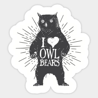 I Heart OwlBears Sticker